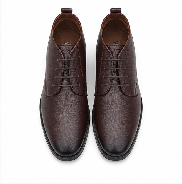 DARK BROWN LEATHER CHUKKA BOOTS FOR MEN – PREMIUM CASUAL & SMART FORMAL ANKLE BOOTS