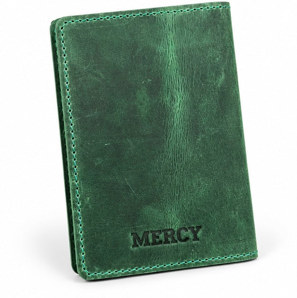 VINTAGE LEATHER PASSPORT HOLDER – GREEN