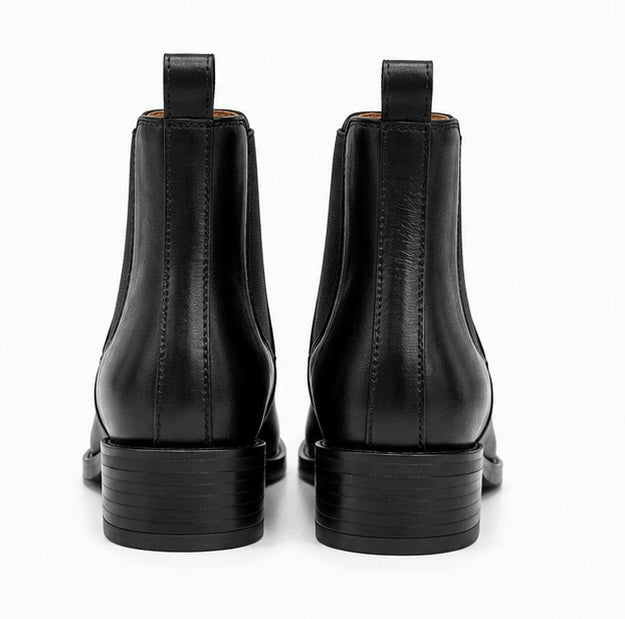 MEN’S PREMIUM BLACK CHELSEA BOOTS – GENUINE LEATHER FORMAL ANKLE BOOTS