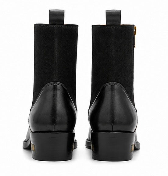 MEN’S PREMIUM BLACK ZIP CHELSEA BOOTS – MODERN LEATHER FORMAL ANKLE BOOTS