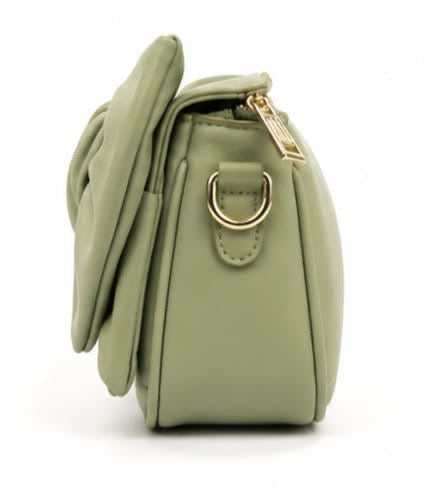 SAGE GREEN BOW CLUTCH SHOULDER BAG