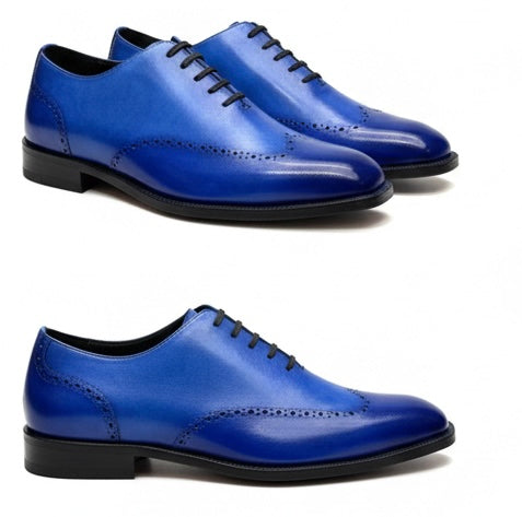 ROYAL BLUE OXFORD LACE-UP SHOES
