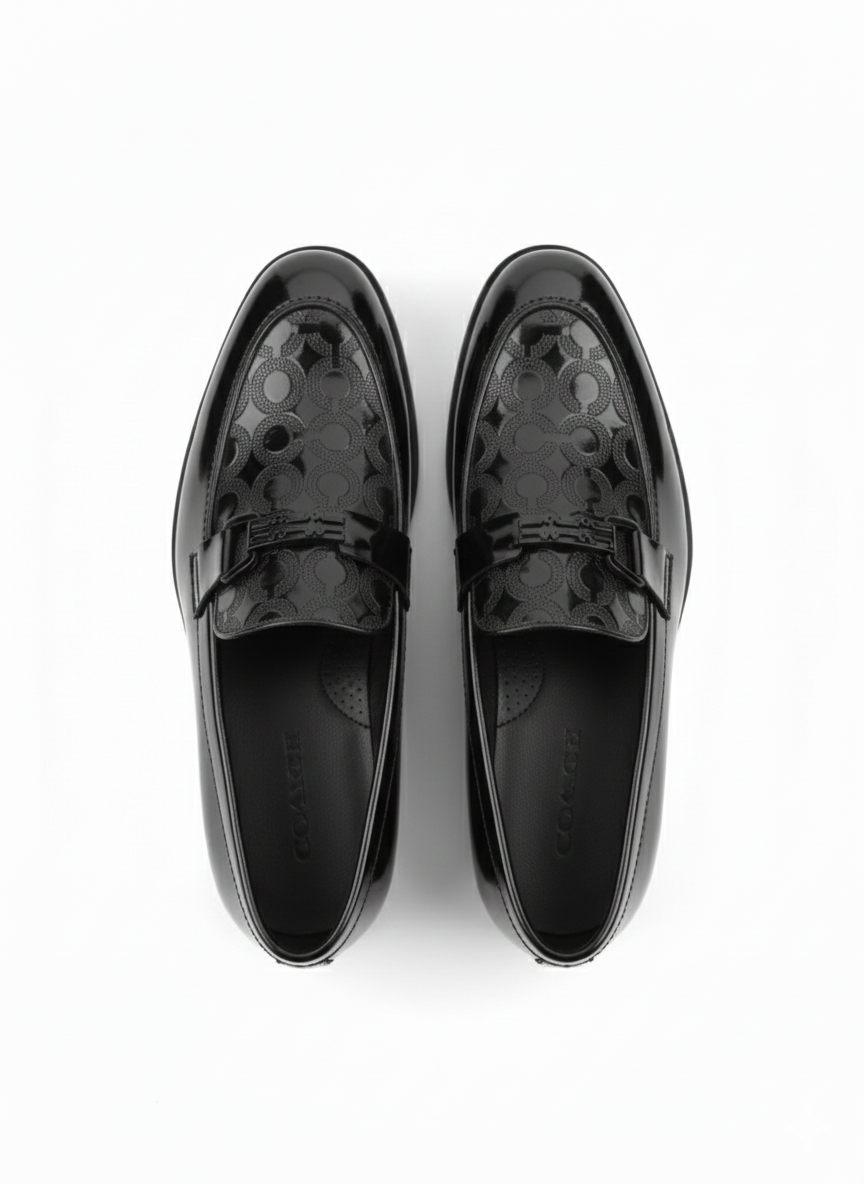 PREMIUM PATENT LEATHER LOAFERS – CLASSIC BUCKLE DETAIL
