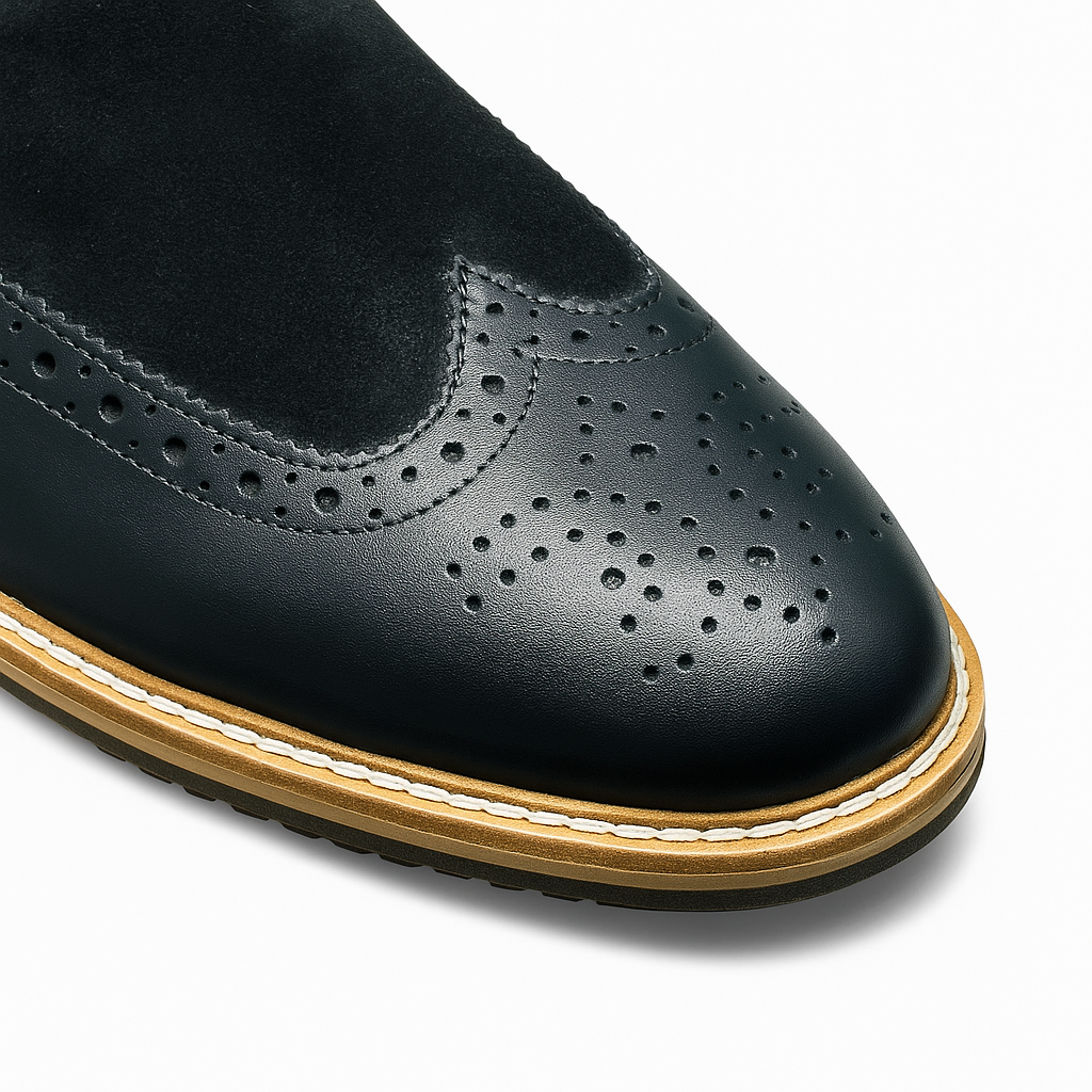 MERCY BROGUE WITH SUEDE CHELSEA BOOTS
