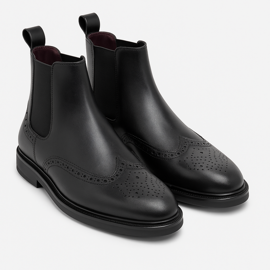 MERCY BROGUE BLACK COLOR CHELSEA BOOT
