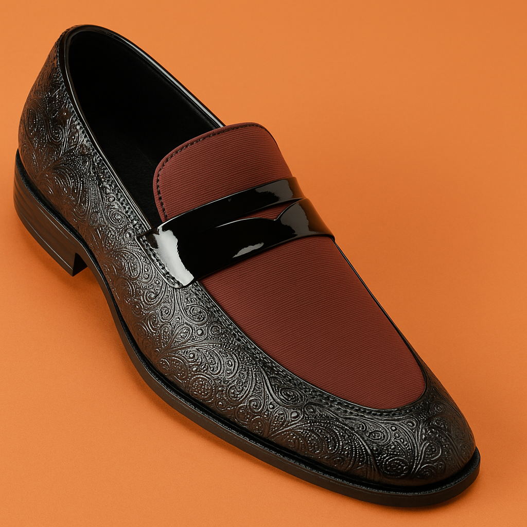 MERCY PATENT WITH SUEDE LEATHER PENNY LOAFER'S