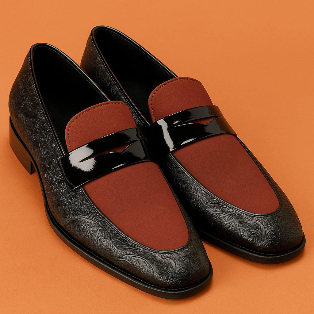 MERCY PATENT WITH SUEDE LEATHER PENNY LOAFER'S