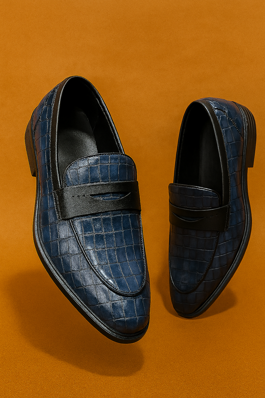 MERCY TEXTUED LEATHER PENNY LOAFER'S