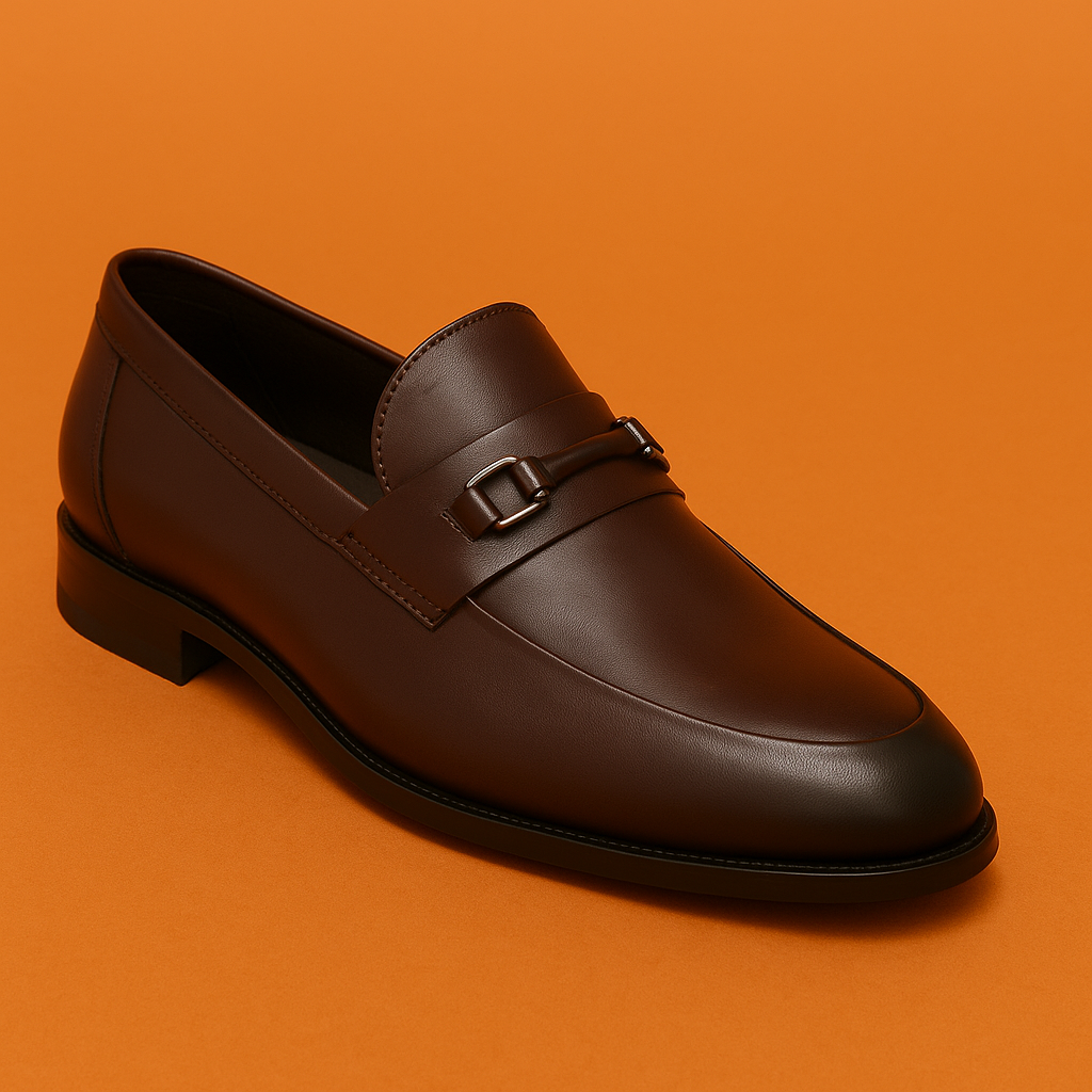 MERCY HEAVY WOODEN SOLE PURE LEATHER LOAFERS