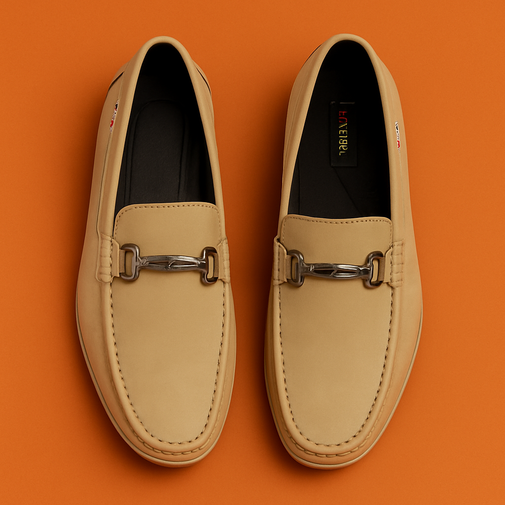 MERCY COMFORTABLE DAILY WEAR LOAFERS IN BRITISH TAN COLOR