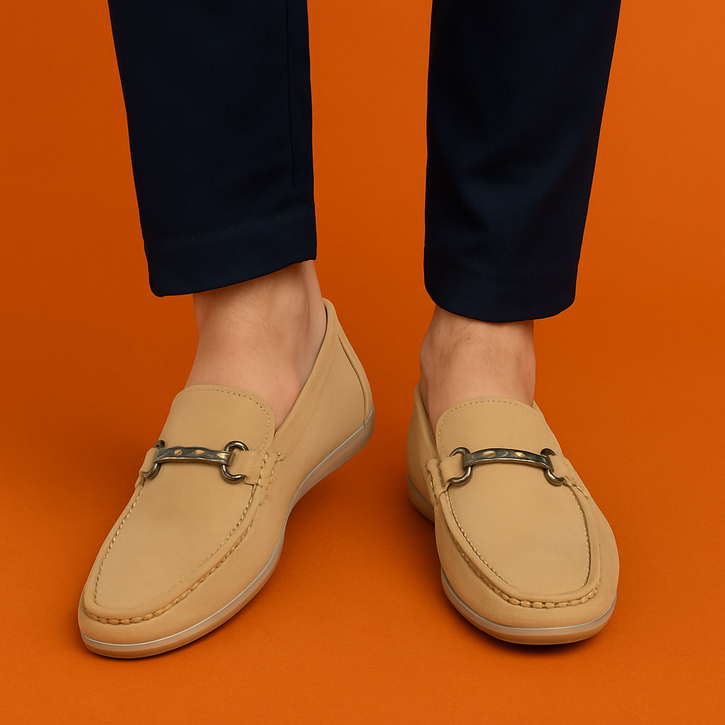 MERCY COMFORTABLE DAILY WEAR LOAFERS IN BRITISH TAN COLOR