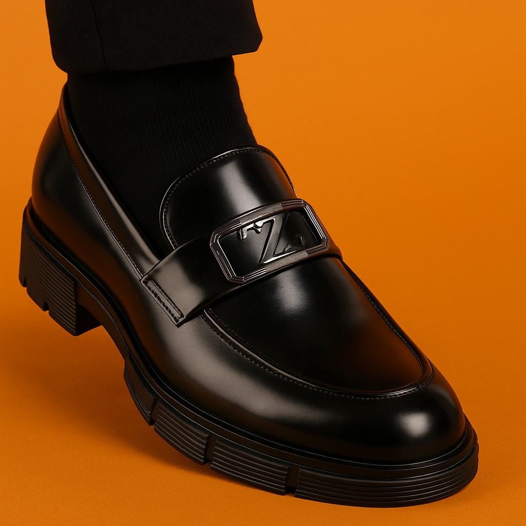 MERCY CHUNKY LOAFERS IN BLACK COLOR