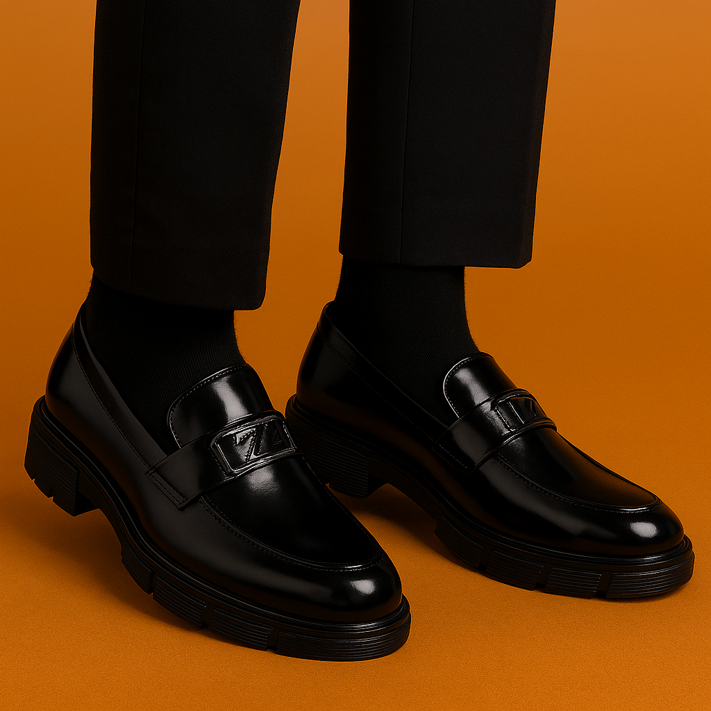 MERCY CHUNKY LOAFERS IN BLACK COLOR