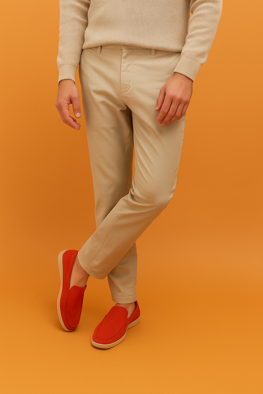 MERCY SUEDE LEATHER LOAFERS IN RED COLOR