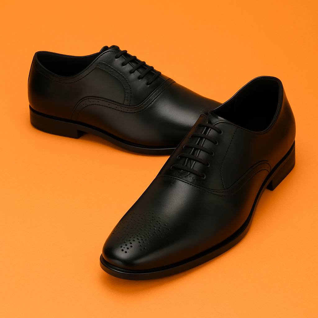 MERCY BLACK OXFORD BROGUE SHOES