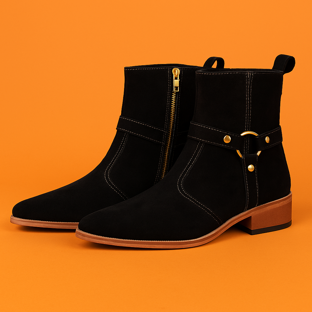 MERCY PURE SUEDE LEATHERS WOODEN SOLE CHELSEA