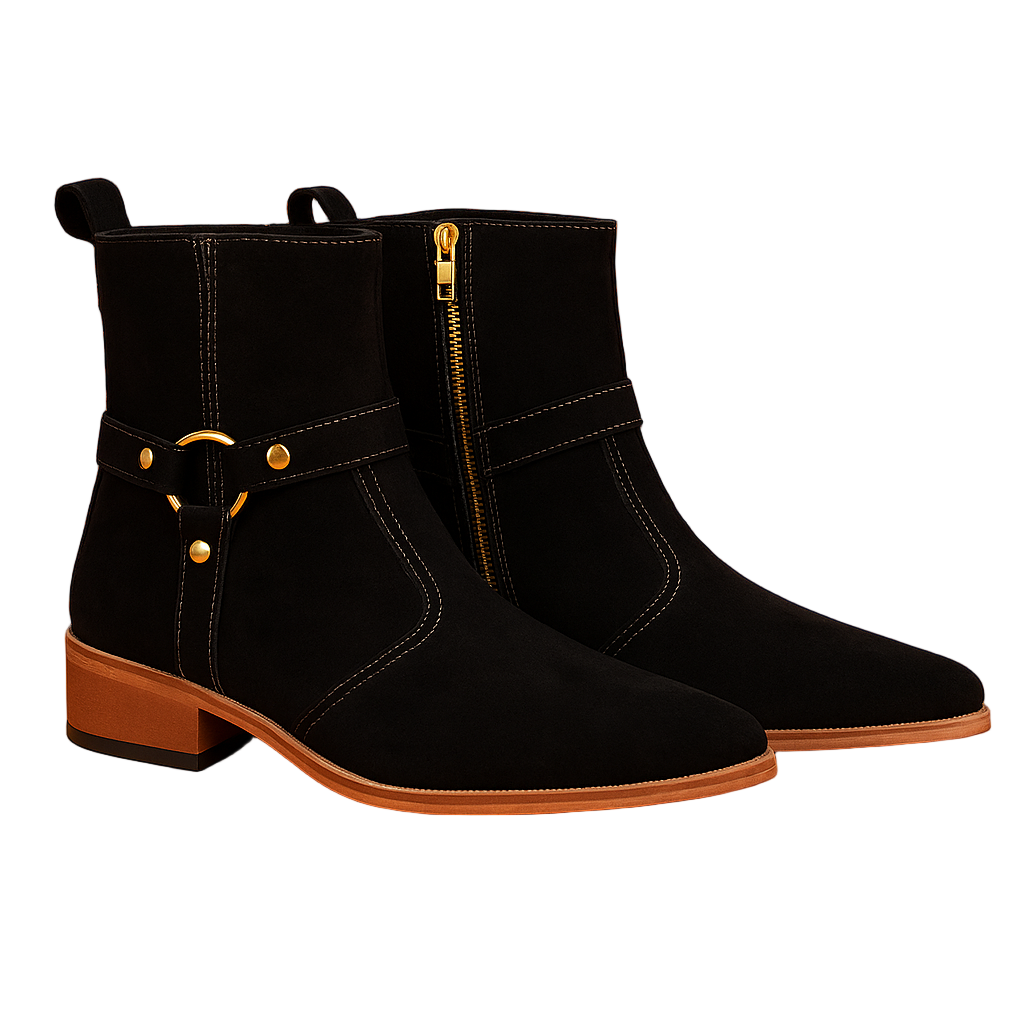 MERCY PURE SUEDE LEATHERS WOODEN SOLE CHELSEA