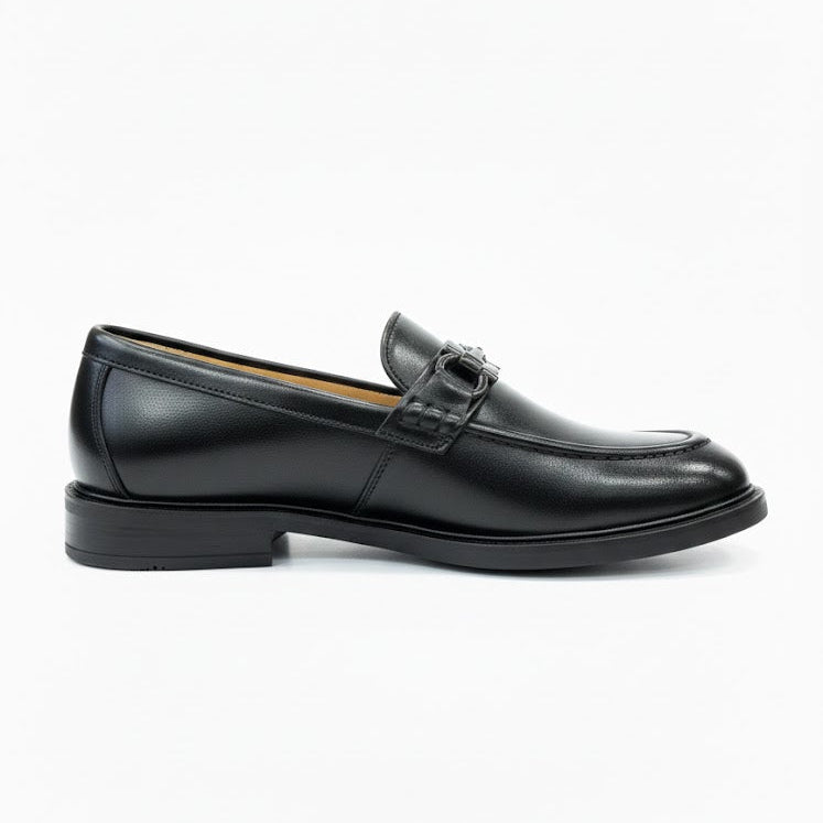MEN’S BLACK FORMAL BUCKLE LOAFER SHOES