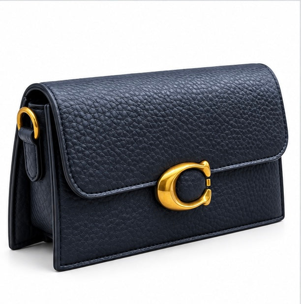 NAVY BLUE QUILTED CROSSBODY BAG