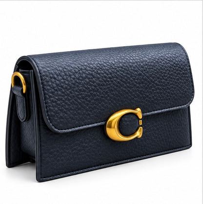 NAVY BLUE QUILTED CROSSBODY BAG