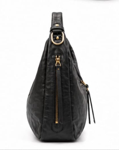 VINTAGE BLACK HOBO SHOULDER BAG