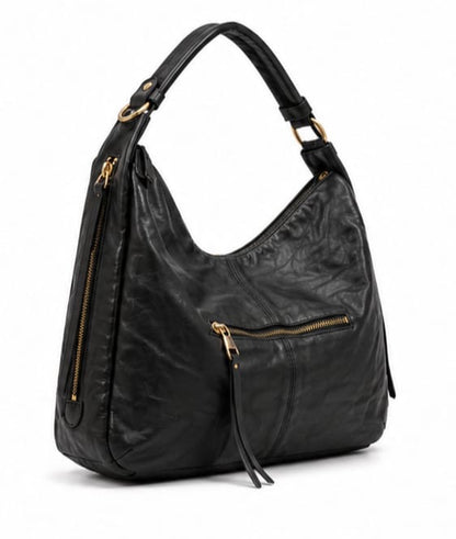 VINTAGE BLACK HOBO SHOULDER BAG