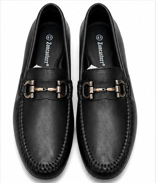 PREMIUM BLACK LEATHER DRIVING LOAFERS FOR MEN – LUXURY SLIP-ON CASUAL MOCCASIN SHOES