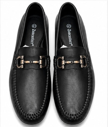 PREMIUM BLACK LEATHER DRIVING LOAFERS FOR MEN – LUXURY SLIP-ON CASUAL MOCCASIN SHOES