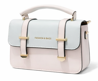 PASTEL ELEGANCE TWO-TONE TOP HANDLE HANDBAG