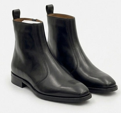 MEN’S PREMIUM BLACK CHELSEA BOOTS – CLASSIC LEATHER FORMAL ANKLE BOOTS