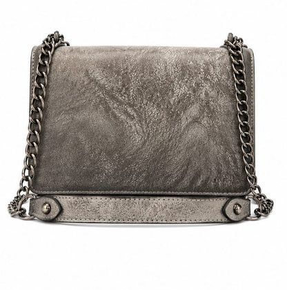 VINTAGE EMBOSSED FLORAL CHAIN SHOULDER BAG