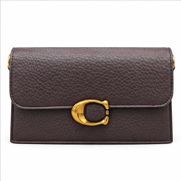 GREY QUILTED FLAP CROSSBODY BAG