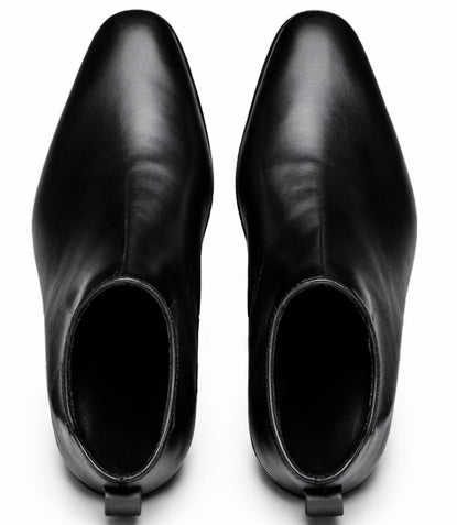 BLACK LEATHER CHELSEA BOOTS FOR MEN – CLASSIC SLIP-ON FORMAL & CASUAL WEAR