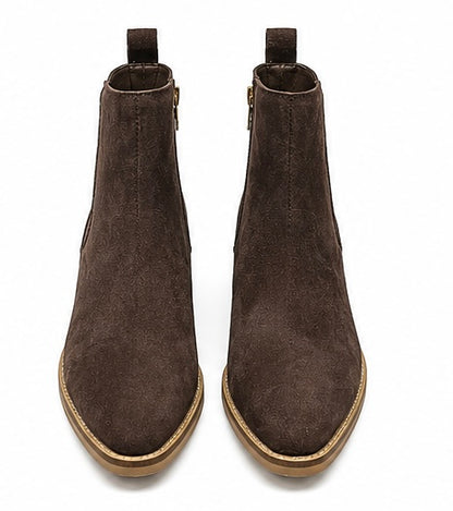 BROWN SUEDE ZIP CHELSEA BOOTS FOR MEN – PREMIUM HANDCRAFTED ANKLE BOOTS