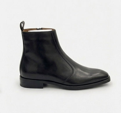 MEN’S PREMIUM BLACK CHELSEA BOOTS – CLASSIC LEATHER FORMAL ANKLE BOOTS