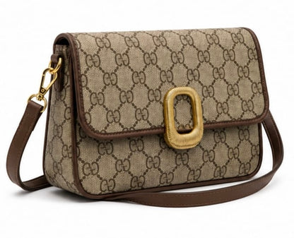 VINTAGE MONOGRAM PRINT CROSSBODY SHOULDER BAGS