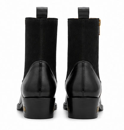 MEN’S PREMIUM BLACK ZIP CHELSEA BOOTS – MODERN LEATHER FORMAL ANKLE BOOTS