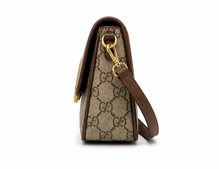 VINTAGE MONOGRAM PRINT CROSSBODY SHOULDER BAGS