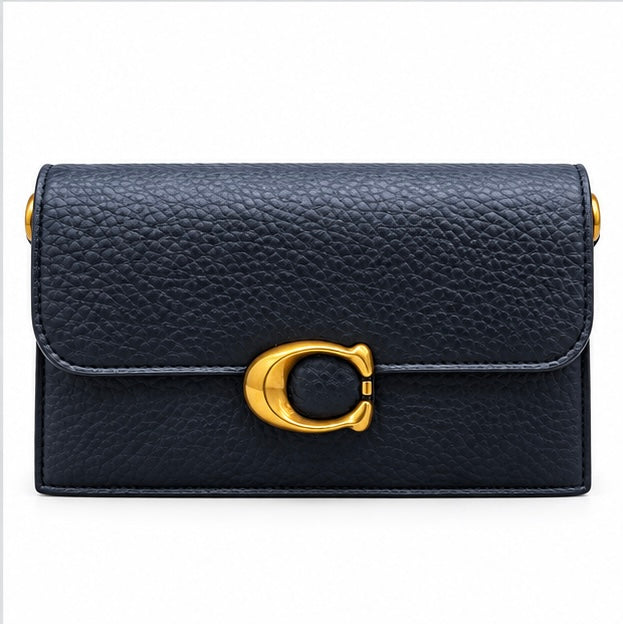 NAVY BLUE QUILTED CROSSBODY BAG