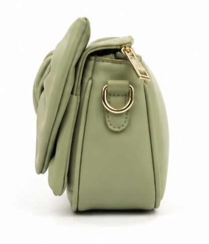 SAGE GREEN BOW CLUTCH SHOULDER BAG