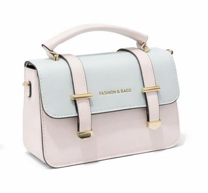PASTEL ELEGANCE TWO-TONE TOP HANDLE HANDBAG