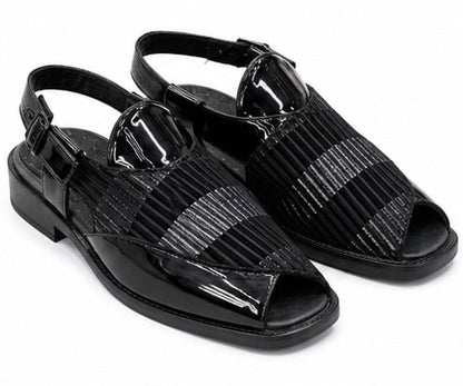 RICH BLACK TEXTURE WITH HANDCRAFTED DETAILING. PERFECT BLEND OF ELEGANCE AND EVERYDAY COMFORT.