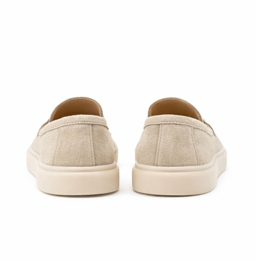 MEN PREMIUM SUEDE PENNY LOAFERS – BEIGE