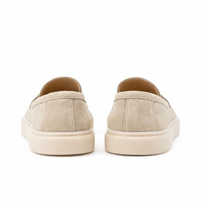 MEN PREMIUM SUEDE PENNY LOAFERS – BEIGE