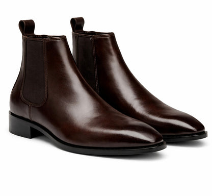 MEN’S DARK BROWN LEATHER CHELSEA BOOTS – PREMIUM CLASSIC ANKLE BOOT