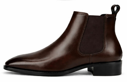 MEN’S DARK BROWN LEATHER CHELSEA BOOTS – PREMIUM CLASSIC ANKLE BOOT