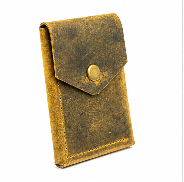MERCY RUSTIC TAN GENUINE LEATHER CARD HOLDER WALLET
