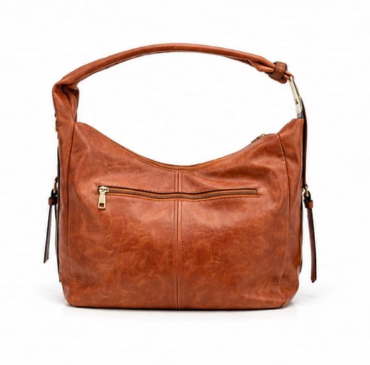 VINTAGE ORANGE HOBO SHOULDER BAG