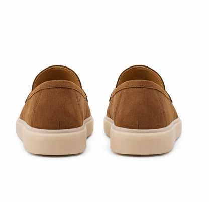 MEN PREMIUM SUEDE PENNY LOAFERS – BROWN
