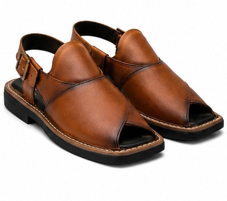 PREMIUM LEATHER UPPER WITH TRADITIONAL PESHAWARI DESIGN. SOFT FOOTBED AND DURABLE SOLE FOR ALL-DAY COMFORT